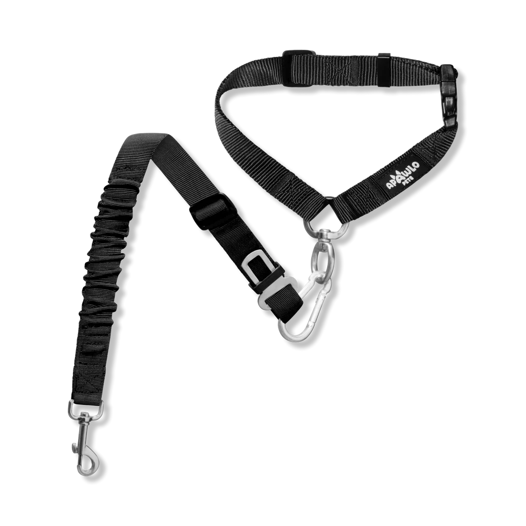 2-in-1 Dog Car Seatbelt with Adjustable Headrest Restraint