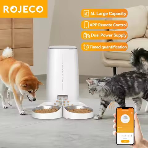 4L WiFi Automatic Pet Feeder for Cats & Dogs