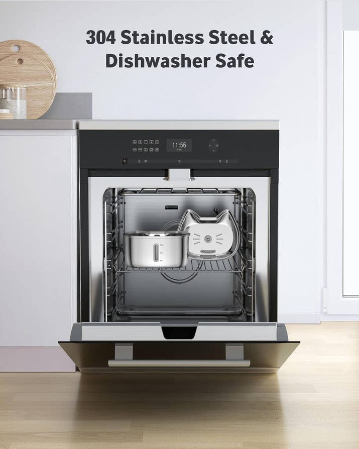 Stainless Steel Cat Water Fountain – 2.5L Automatic Pet Dispenser with Quiet Pump