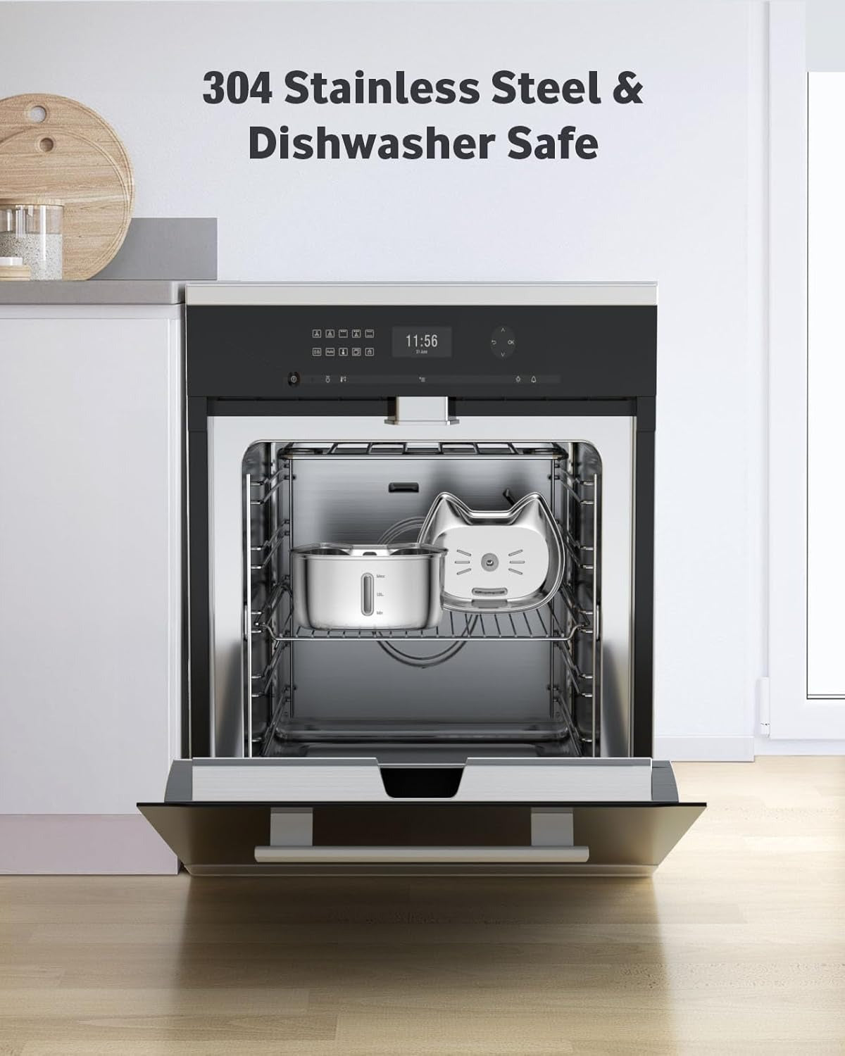 Stainless Steel Cat Water Fountain – 2.5L Automatic Pet Dispenser with Quiet Pump