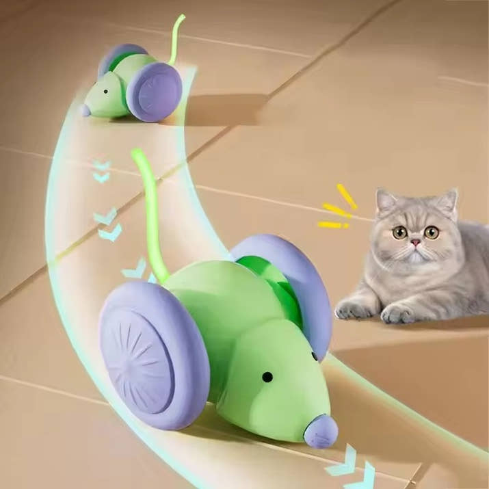 Interactive Pet Toy with LED Lights – Smart Sensing Automatic Mouse