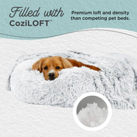 Calming Dog Bed – 36" Washable Faux Fur Donut for Large Dogs (Up to 80 lbs)