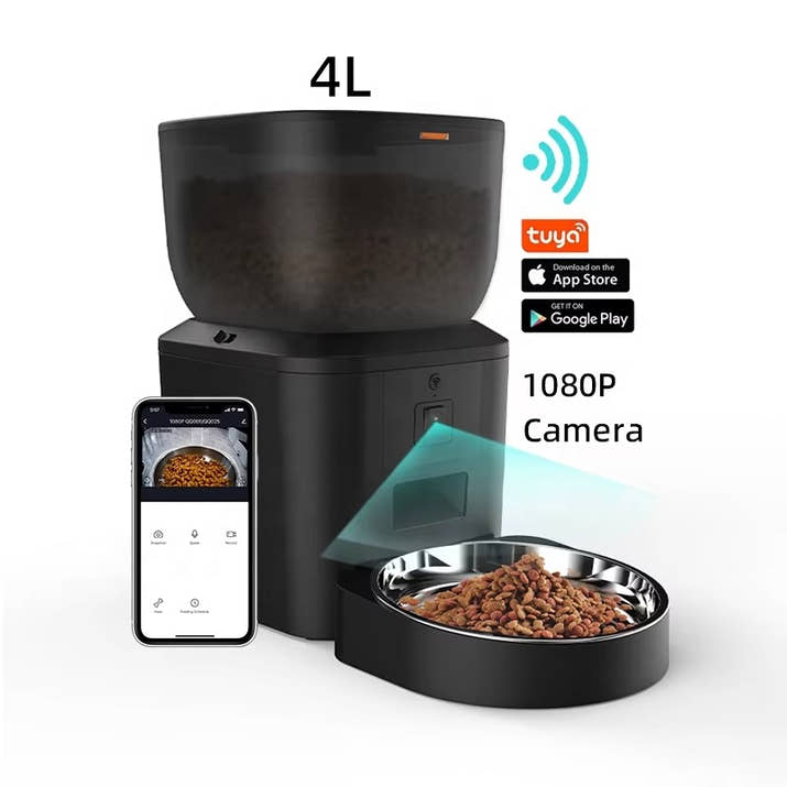 Automatic Pet Feeder with 1080P HD Camera – 4L WiFi Dispenser