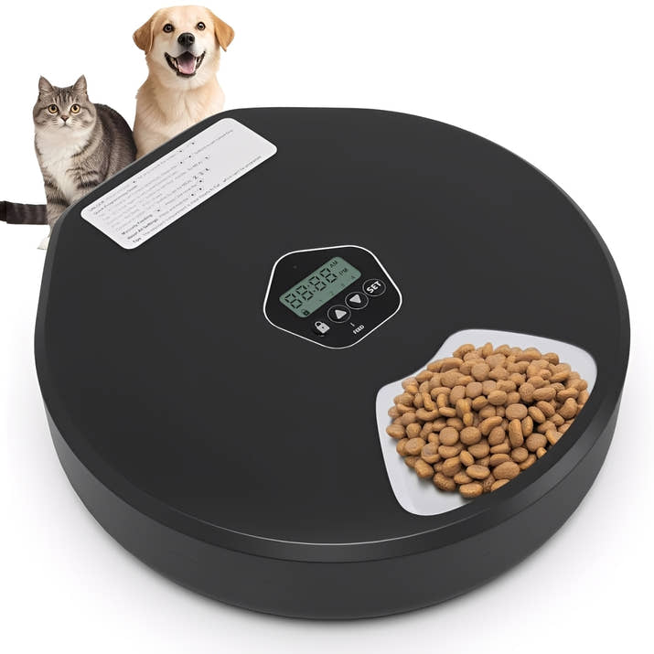Automatic Pet Feeder with Programmable Timer, 5-Meals Dispenser
