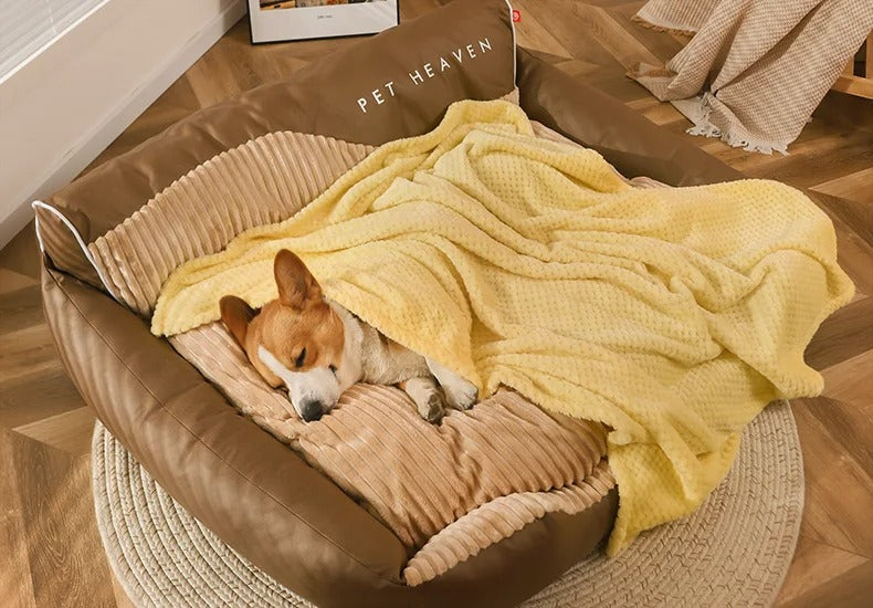 Large Dog Bed – Super Soft Padded Pet Cushion with Removable Mat