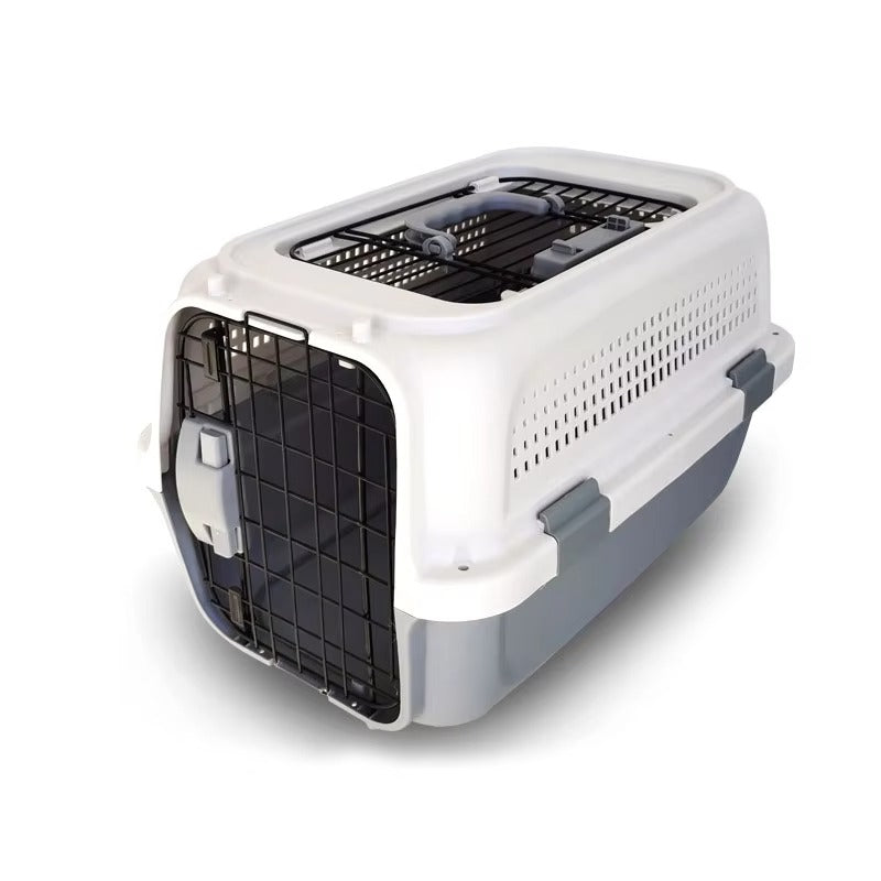 Portable Plastic Pet Crate for Cats & Dogs