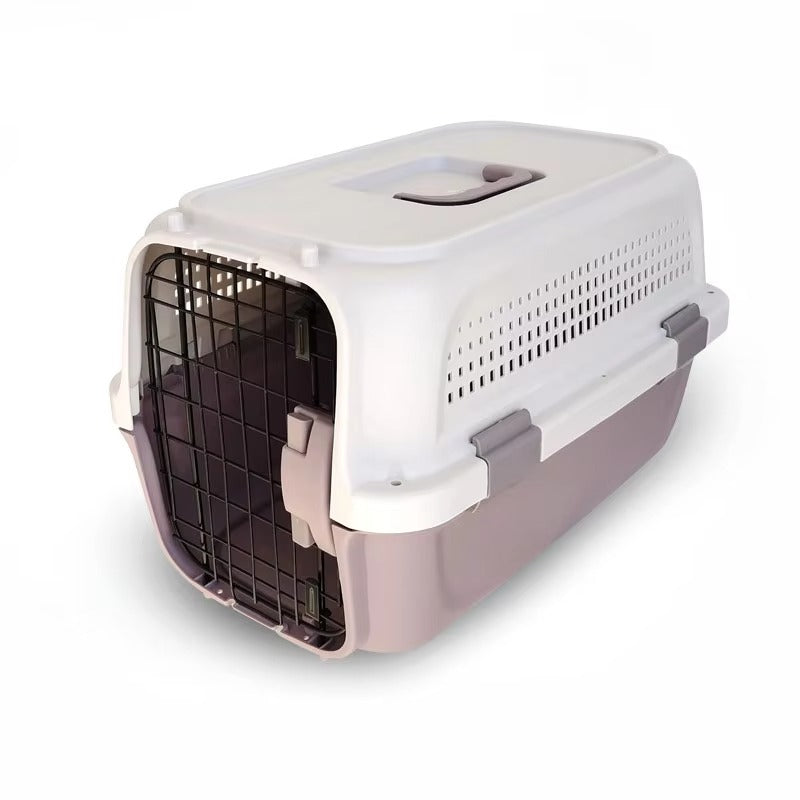 Portable Plastic Pet Crate for Cats & Dogs