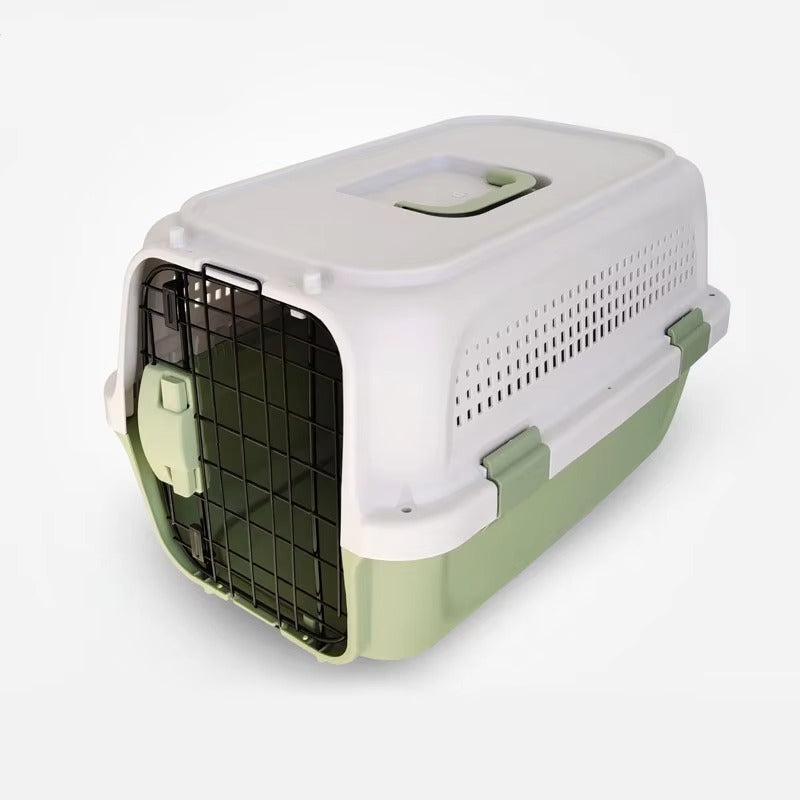 Portable Plastic Pet Crate for Cats & Dogs